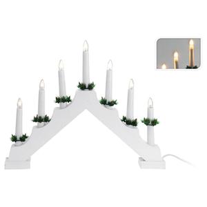 Stimmungsleuchter 7 flammig Weiß - Product Image 1