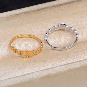 Anillo Abierto de Plata S925 para Joyería de Perlas, Accesorio DIY para Anillos de 9-11 mm, Modelo A6033 - Product Image 2