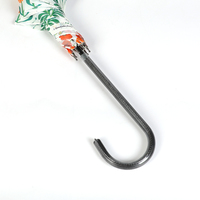 Parapluie de pluie pour femmes, impression complète, automatique, léger, droit, haut en métal, Logo de conception OEM, usine