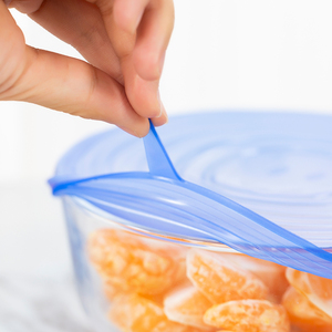 Food Grade Silicone Bowl Covers Lids Eco-Friendly Free Reusable Stretchable Food <b>Wrap</b> BPA Free Reusable Silicone <b>Stretch</b> Lids - Product Image 6