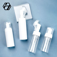 Bouteille de mousse PET transparente de 60ml 100ml 120ml 150ml 200ml avec capuchon de tête de brosse pour les soins de la peau