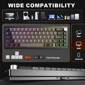 Yunzii Al68 Không Dây Bàn Phím Cơ Khí 68 Phím Gasket Hot Swappable RGB Backlit Nhôm Trường Hợp Bluetooth 2.4G Bàn Phím Chơi Game - Product Image 3