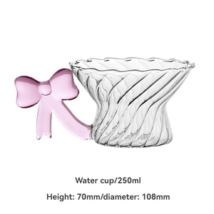 Ensemble de tasses à café au lait en verre résistant à la chaleur, de forme cœur, exquises et élégantes pour femmes, tasses de couple - Product Image 2
