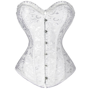 Chuangerm OEM 2026 Nuevo Top Corsé Jacquard para Boda con <span class=keywords><strong>Escote</strong></span> <span class=keywords><strong>Corazón</strong></span>, Volantes y Ajuste Extremo en la Cintura para Mujer - Product Image 3