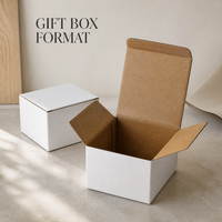 Boîte en carton ondulé blanc haut de gamme gaufré, 3 plis, pour expédition, tailles standard, emballage en gros pour aliments et parfums