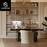 Leon Home Furniture Bureau de haute qualité au design minimaliste et luxueux en marbre noir
