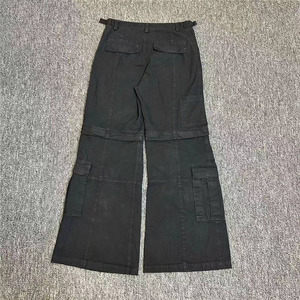 Мужские винтажные брюки-карго с эффектом кислотной стирки, на молнии, разборные, расклешенные, с возможностью индивидуального пошива на фабрике - Product Image 2