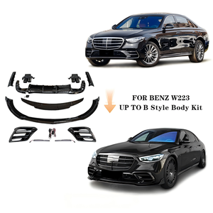 Pour Mercedes Classe S W223 2021-2022 : Nouveau kit de carrosserie en PP, style B, comprenant lèvre de pare-chocs <span class=keywords><strong>avant</strong></span>, diffuseur arrière et jupes latérales (convertis). - Product Image 6