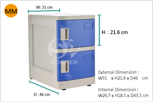 ตู้ล็อกเกอร์พลาสติก ABS มาตรฐาน สำหรับห้างสรรพสินค้า โรงเรียน โรงพยาบาล  หลายสีให้เลือก กันน้ำ ป้องกันสนิม คุณภาพระดับวิศวกร - Product Image 6