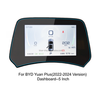 Protection d'écran en verre trempé HD transparente sans bulles à couverture intégrale facile à installer pour tableau de bord de voiture BYD Yuan Plus 22-26 5'' 8.8''