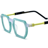 Nouvelle monture de lunettes carrée mate multicolore, lunettes unisexes, peuvent être équipées de verres pour la myopie et de verres anti-lumière bleue