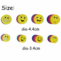 Autocollants en mousse EVA colorés avec expressions positives, emballés en carton pour encourager les commentaires des clients, pour enfants, 48 pièces