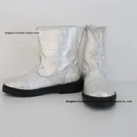 Bottes de protection ignifuges en aluminium, résistantes aux hautes températures, 500 degrés, protection du travail