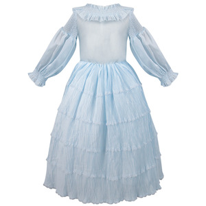 Vestido de Princesa para Niñas, Rosa y Azul, con Hombros Descubiertos, Vestido de Disfraz en Capas para Actuaciones Escénicas, Cosplay y Juego de Roles, con Tocado - Product Image 5