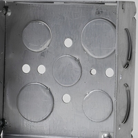 Boîte électrique carrée en acier galvanisé de 4 pouces, boîtier de jonction métallique pour l'installation de câblage