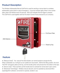Abs Waterproof Resettable Fire Manual Call Point Wholesale Emergency Manual Alarm System for Fire Safety Projects - Product Image 5