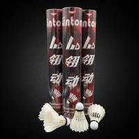 Volant de badminton Linton LT-2 Duck Air Feather Nature White 2-Layer Cork Head Daily Training