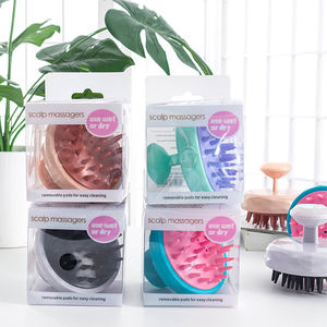 Ducha de silicona suave para el cuero cabelludo, cepillo de pelo de autolimpieza, con <span class=keywords><strong>Logo</strong></span> personalizado - Product Image 5