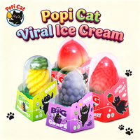 Pesta Musim Panas PoPI CAT Viral Es Krim Buah 3D Nanas Persik Stroberi Anggur Tanpa Pengawet Camilan Beku Sehat Kotak 75g