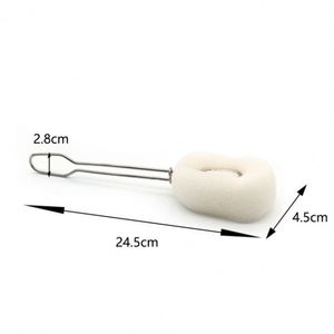 Cepillos de limpieza para biberones al por mayor con mango metálico y esponja - Product Image 2