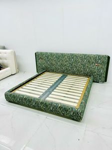 Base de Cama Moderna Tapizada, Tamaño King, Tela Suave, Diseño Minimalista, Estructura de Madera, Muebles de Dormitorio - Product Image 5