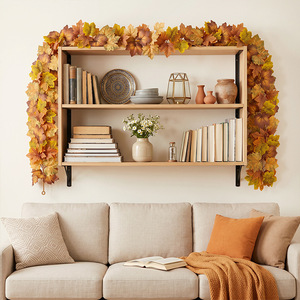 Guirnalda de Hojas de Arce Artificiales de 100cm-200cm, Flor de Seda, Decoración Otoñal para el Hogar, Decoración para Fiestas de Acción de Gracias - Product Image 2