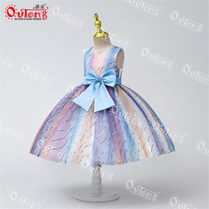 Yoliyolei-falda blanca y azul <span class=keywords><strong>para</strong></span> niñas, vestido <span class=keywords><strong>de</strong></span> baile, tutú estampado, <span class=keywords><strong>vestidos</strong></span> <span class=keywords><strong>de</strong></span> princesa <span class=keywords><strong>de</strong></span> boda - Product Image 5