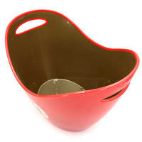 Seau à glace vintage en plastique acrylique de haute qualité pour boissons d'extérieur, idéal pour les fêtes et les boîtes de nuit, design classique pour champagne