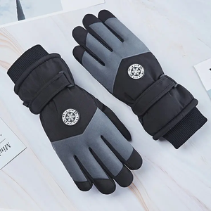 Guantes de esquí impermeables para niños, térmicos, de tres capas, a prueba de viento, material térmico, forro polar súper termorretentor - Product Image 2