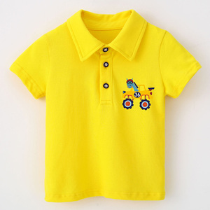 Enfants 100% coton Polyester Polo Piqué t-shirts séchage rapide à manches courtes pour T-shirts coupe régulière 32 couleurs été décontracté école porter - Product Image 1
