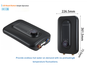 Chauffe-eau électriques instantanés, pompe de surpression pour un approvisionnement en eau chaude <span class=keywords><strong>rapide</strong></span>, chauffage <span class=keywords><strong>rapide</strong></span>, pression plus élevée pour les hôtels, les foyers, les garages, en plastique - Product Image 3