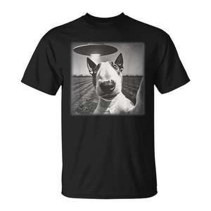 T-shirt English Bull Terrier Ufo Alien Selfie Dog Mom Dad - Product Image 1