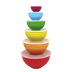 Buy Wholesale China Melamine Mixing Salad Bowls With Pe Lid Set Wholesale  4pc Round Courful Plastic Mixingbowl & Mixing Bowl at USD 16.1