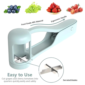 Zenidoo Tomato Slicer <b>Cutter</b> Grape Cherry <b>Fruit</b> Salad Splitter French Fry <b>Cutter</b> Multi-Function Kitchen Accessory PP Material - Product Image 5