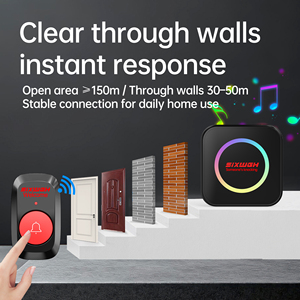 Campanello Wireless RF433 SIXWGH con Incisione Laser Personalizzata, Portata 150m, 63/4 Suonerie + Modalità Silenziosa, Alimentato <span class=keywords><strong>a</strong></span> Batteria per Casa/Villa - Product Image 4