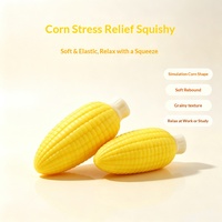 Jouet anti-stress en TPR en forme de maïs, best-seller, à rebond lent, réaliste, style alimentaire, pour enfants et jeunes