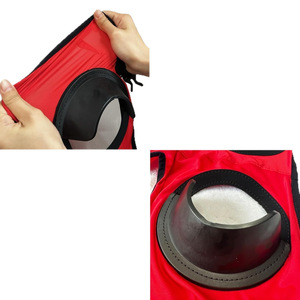 KUNZONG Speed Windproof Horse Mask Red Polyester Elastic Breathable Eye Cover Racing Horse Care Product - Product Image 5