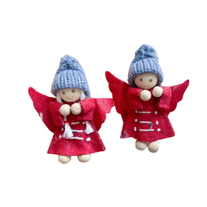 Bambola da elfo appesa, bambola da Goblin con testa <span class=keywords><strong>in</strong></span> legno di natale, bambola decorativa gnomo di natale - Product Image 6