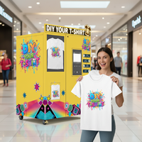 Distributeur automatique de vêtements avec fonction d'impression de t-shirts, imprimante UV DTF pour centre commercial, vêtements personnalisés en libre-service
