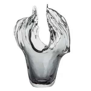 Modern tabletop petal shaped bud vase glass & crystal vases wedding