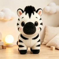 Peluche zèbre personnalisée ODM OEM, animaux en peluche sur mesure, logo personnalisé, poupée zèbre en peluche douce pour cadeau promotionnel