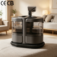 Nettoyeur intelligent portable pour taches humides et sèches, pour canapés, tissus d'ameublement, tapis, aspirateur pour tissus et nettoyeur de tapis avec pulvérisation d'eau