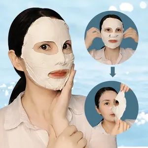 Natural White Clay Mud Sheet Gesichts maske Leicht zu reinigender Ton Tiefen poren reinigung Straffende Polymer Kaolin Soft Clay Gesichts maske