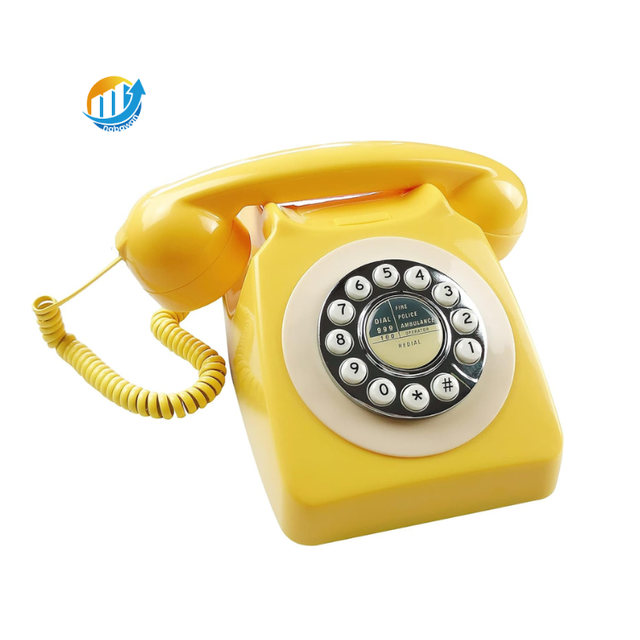 Classic Retro Wired Landline Telephones Vintage Landline Phone for Office Hotel Room Fixed-Line Europe United States