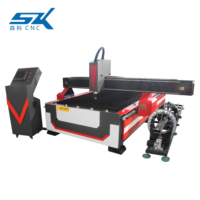 Machines de découpe plasma CNC pour tubes carrés et ronds en acier inoxydable, acier doux et fer, 5 mm, 10 mm, 30 mm, 1500x3000, 4 axes