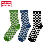 Vente en gros de chaussettes antidérapantes pour hommes, chaussettes de course en coton