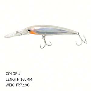 Grand Leurre de Pêche au Thon 160 mm Minnow Lourd 72 g, Plongée Profonde 5-7 Mètres, Appât Dur en Plastique pour la Traîne et la Grande Pêche (Pesca) - Product Image 4