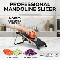 Multifunctionele verstelbare mandoline-snijmachine met instellingen voor diktes van 1-5 mm voor groenten, fruit en julienne-snijdingen