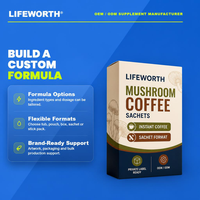 LIFEWORTH Caffè ai Funghi in Bustine con Etichetta Privata, Estratto per Nutrizione Sportiva, ODM GMP ISO, Polvere Istantanea
