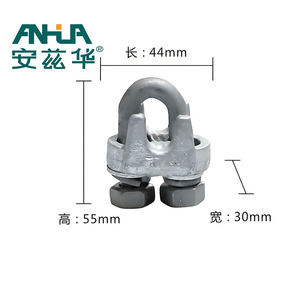 Clips de haubanage galvanisés à chaud câble métallique et pinces de câble électrique boulon <span class=keywords><strong>en</strong></span> <span class=keywords><strong>U</strong></span> matériel de ligne de <span class=keywords><strong>poteau</strong></span> accessoire d'alimentation - Product Image 2
